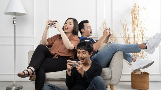 person playing in smartphones